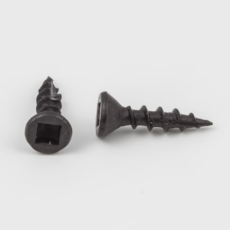 Hardware Resources No. 6 X 5/8In. Black Square Drive Type 17 Coarse Thread Flat Head Screw Sold By The Box 6X580QB-BLK